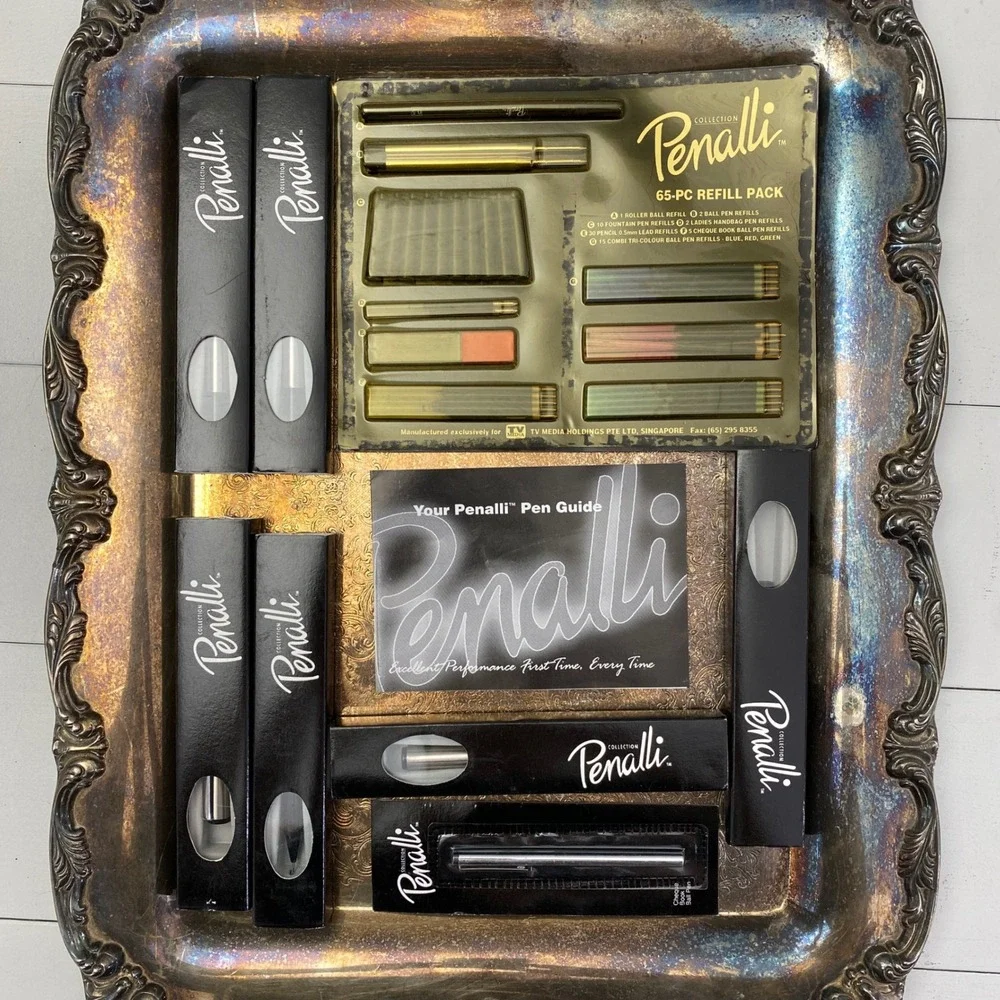 Penalli Pen Collection Writing Set 65-Pc Refill Pack Fountain Rollerball